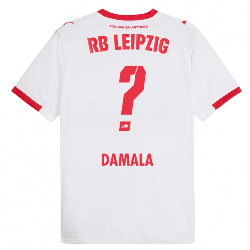 Danxen Men Bilal Damala #0 White Red Home Jersey 2025/26 T-Shirt