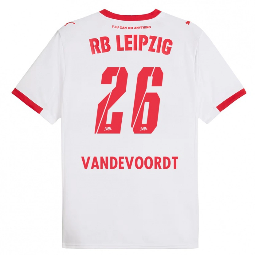 Danxen Men Maarten Vandevoordt #26 White Red Home Jersey 2025/26 T-Shirt