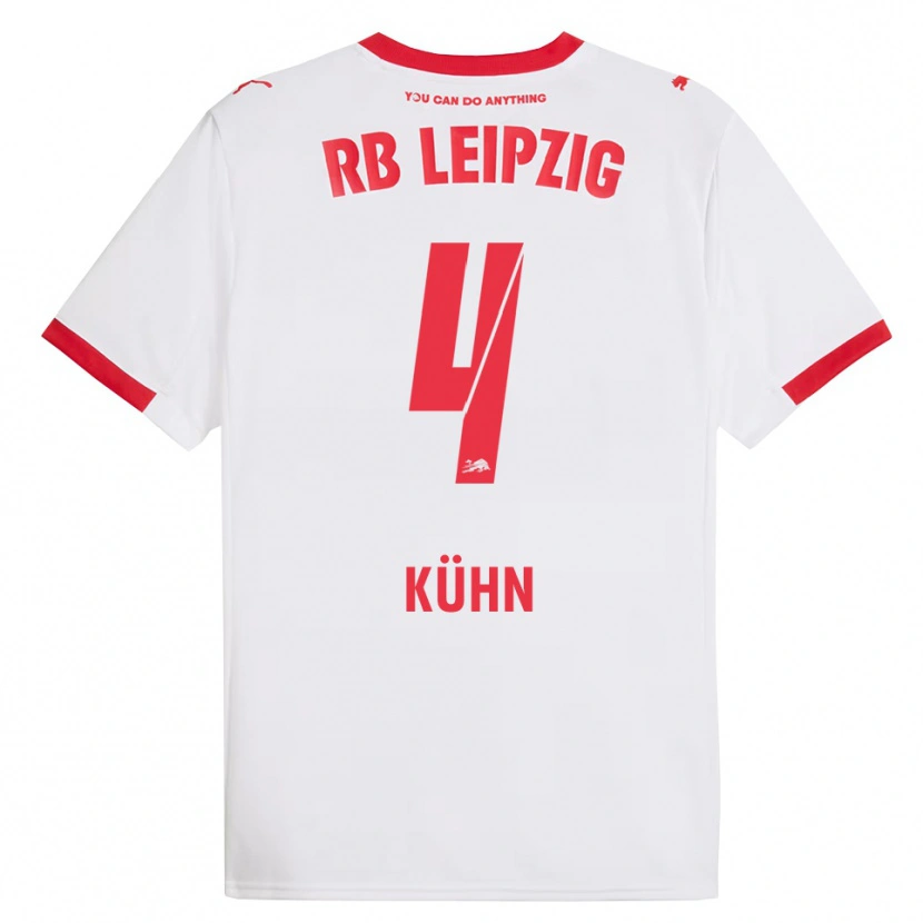 Danxen Men Janne Kühn #4 White Red Home Jersey 2025/26 T-Shirt