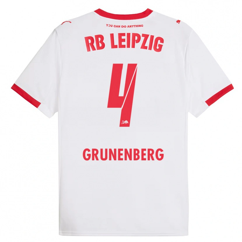 Danxen Men Rucy Grunenberg #4 White Red Home Jersey 2025/26 T-Shirt