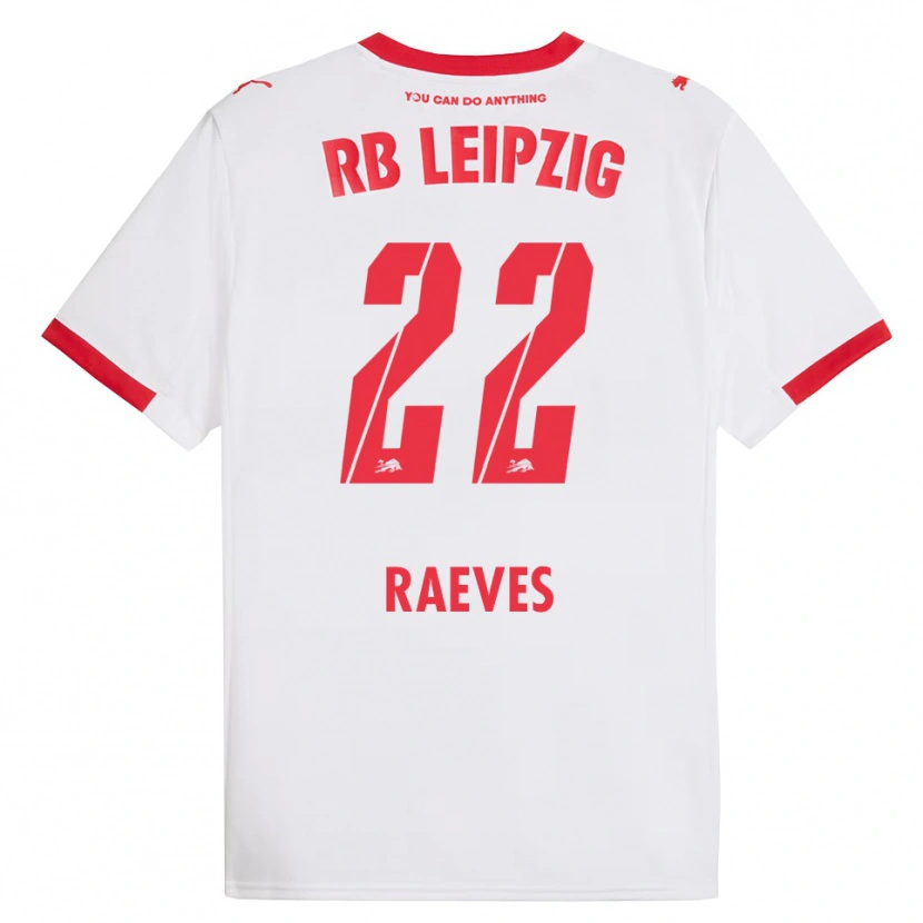 Danxen Men Dries Raeves #22 White Red Home Jersey 2025/26 T-Shirt