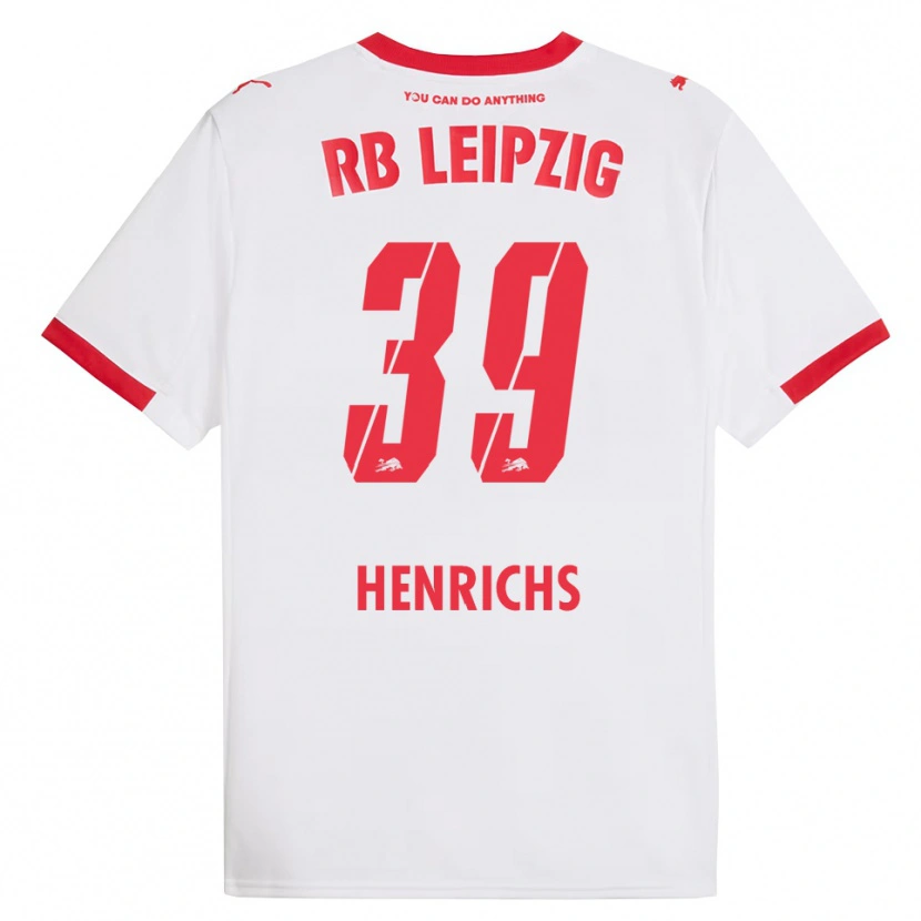 Danxen Men Benjamin Henrichs #39 White Red Home Jersey 2025/26 T-Shirt
