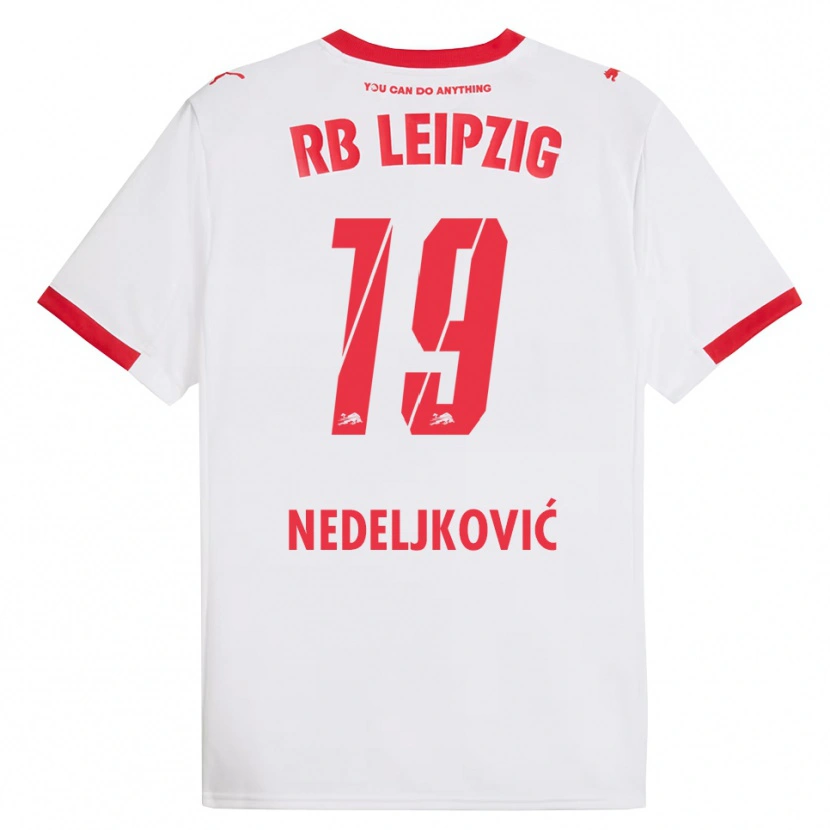 Danxen Men Kosta Nedeljkovic #19 White Red Home Jersey 2025/26 T-Shirt