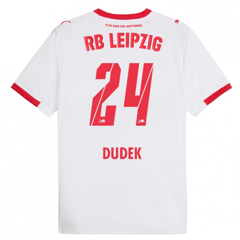 Danxen Men Nikoline Dudek #24 White Red Home Jersey 2025/26 T-Shirt