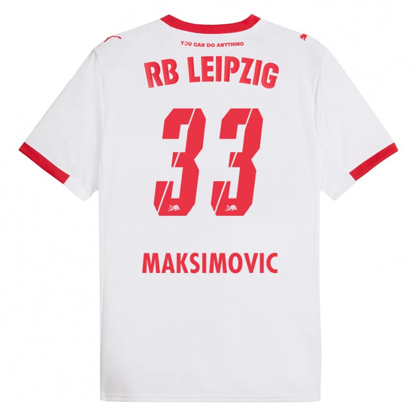 Danxen Men Andrija Maksimovic #33 White Red Home Jersey 2025/26 T-Shirt