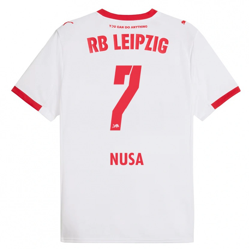 Danxen Men Antonio Nusa #7 White Red Home Jersey 2025/26 T-Shirt