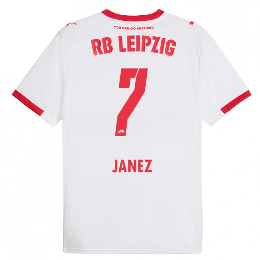 Danxen Men Korina Lara Janež #7 White Red Home Jersey 2025/26 T-Shirt