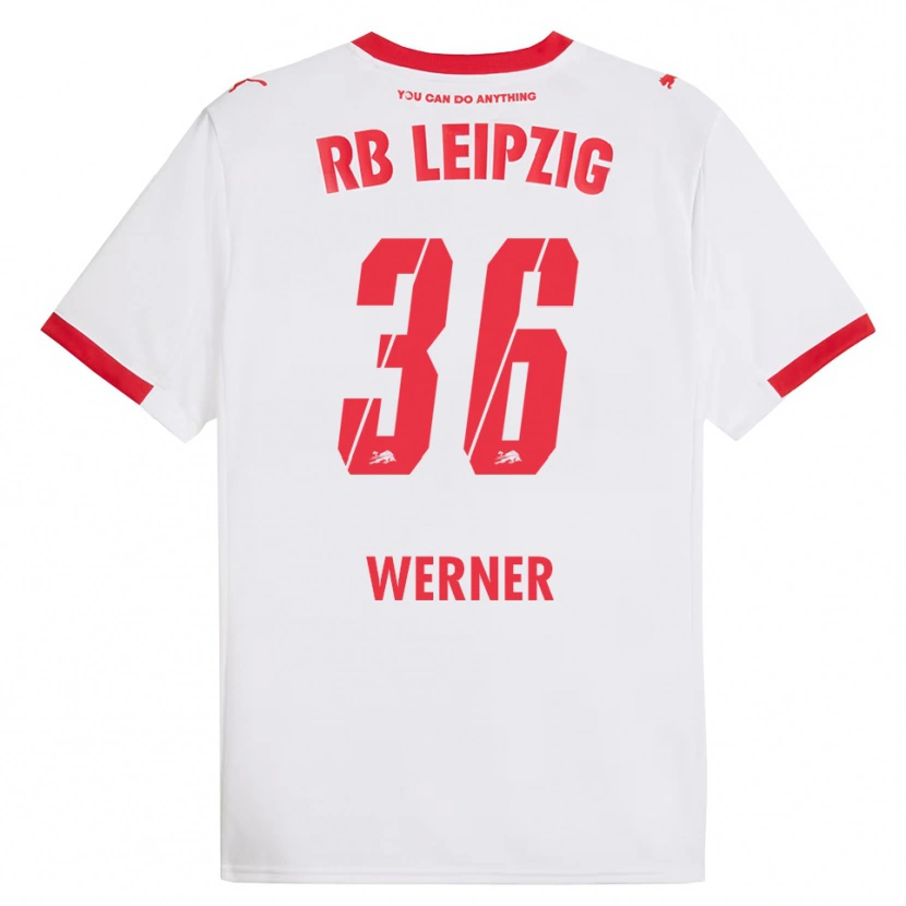 Danxen Men Timo Werner #36 White Red Home Jersey 2025/26 T-Shirt