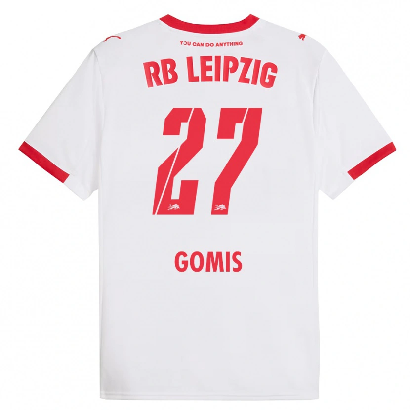 Danxen Men Tidiam Gomis #27 White Red Home Jersey 2025/26 T-Shirt