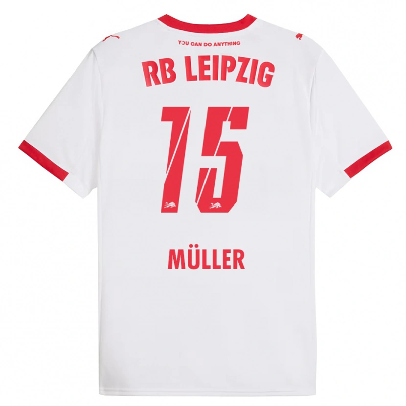 Danxen Men Hannes Müller #15 White Red Home Jersey 2025/26 T-Shirt
