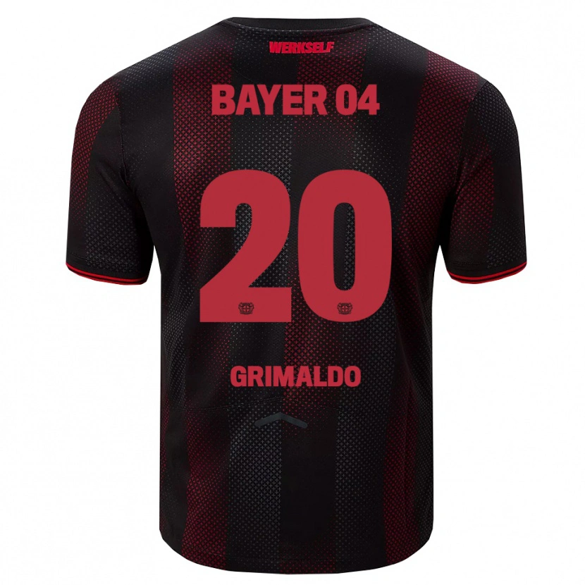 Danxen Men Alejandro Grimaldo #20 Black Red Home Jersey 2025/26 T-Shirt