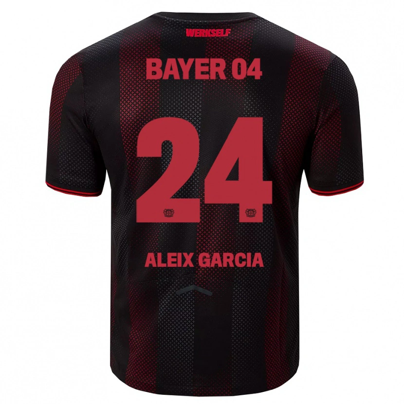 Danxen Men Aleix García #24 Black Red Home Jersey 2025/26 T-Shirt
