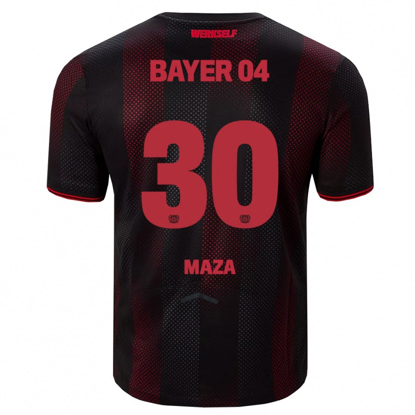 Danxen Men Ibrahim Maza #30 Black Red Home Jersey 2025/26 T-Shirt