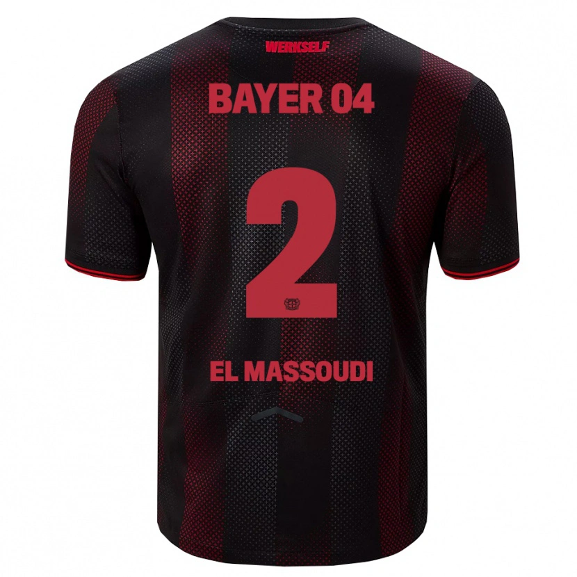 Danxen Men Nassim El Massoudi #2 Black Red Home Jersey 2025/26 T-Shirt