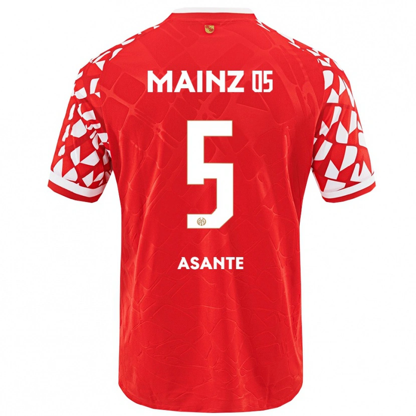 Danxen Men Marvin Asante #5 Red White Home Jersey 2025/26 T-Shirt