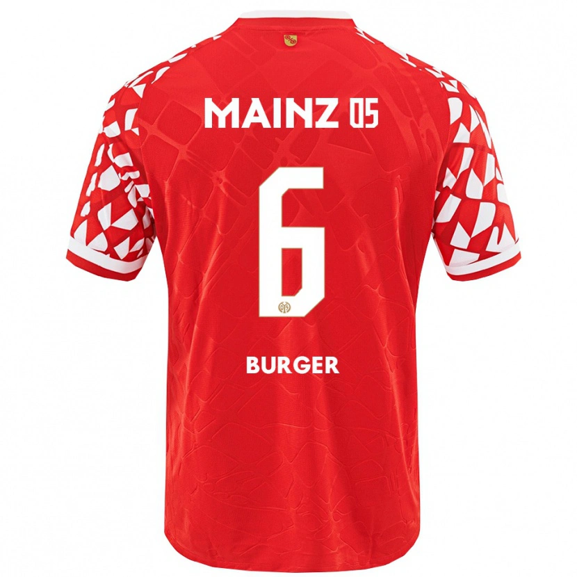 Danxen Men Korbinian Burger #6 Red White Home Jersey 2025/26 T-Shirt