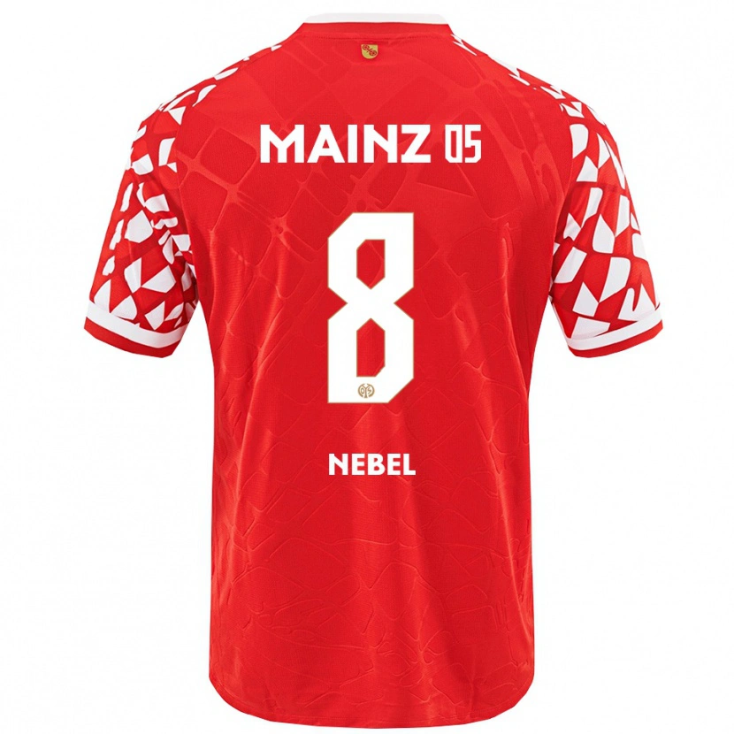 Danxen Men Paul Nebel #8 Red White Home Jersey 2025/26 T-Shirt