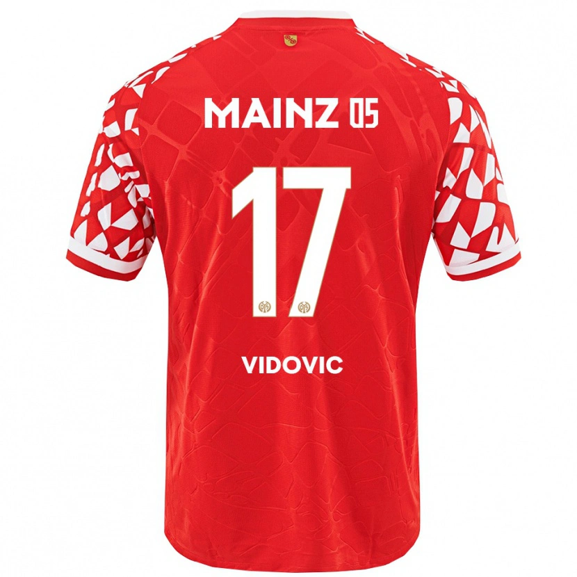 Danxen Men Gabriel Vidovic #17 Red White Home Jersey 2025/26 T-Shirt
