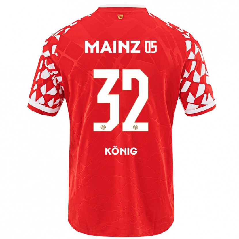 Danxen Men Raúl König #32 Red White Home Jersey 2025/26 T-Shirt