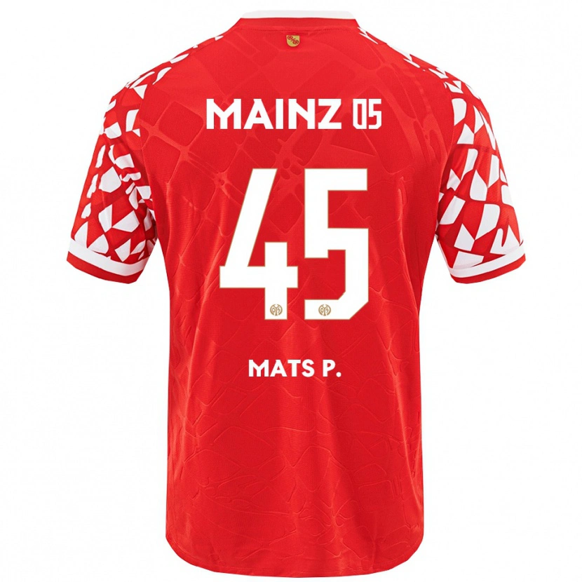 Danxen Men Mats Preßler #45 Red White Home Jersey 2025/26 T-Shirt