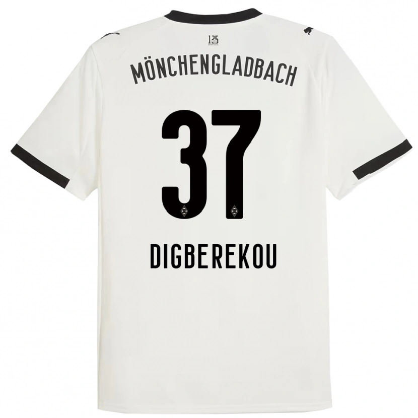 Danxen Men Ibrahim Digberekou #37 White Black Home Jersey 2025/26 T-Shirt