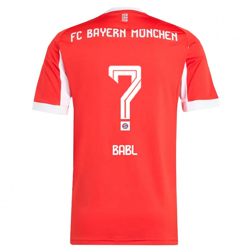 Danxen Men Luca Babl #0 Red White Home Jersey 2025/26 T-Shirt