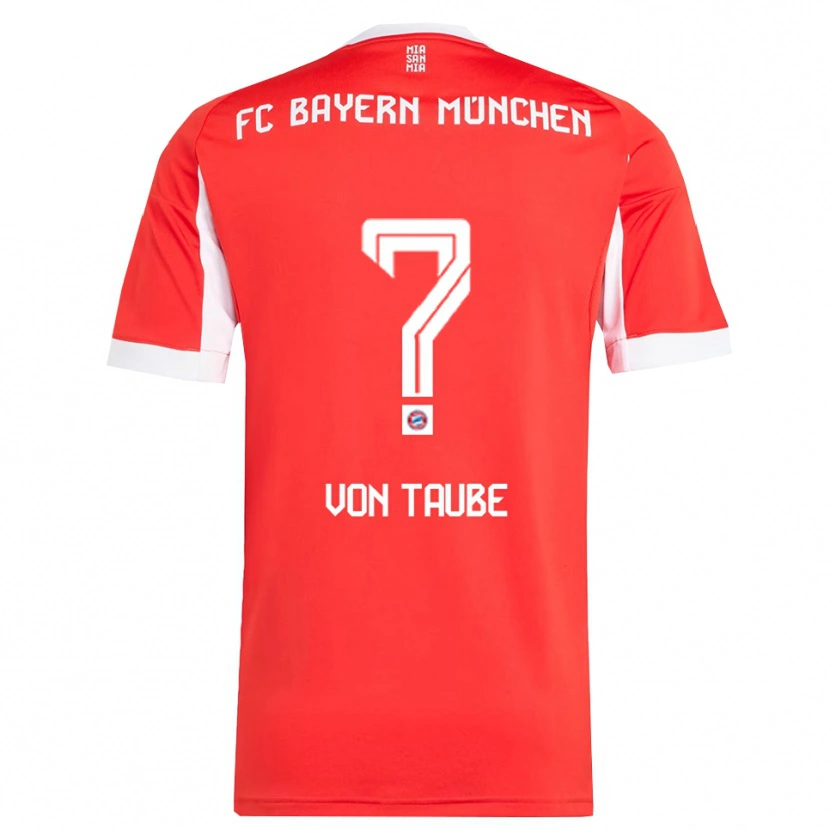 Danxen Men Philipp Von Taube #0 Red White Home Jersey 2025/26 T-Shirt
