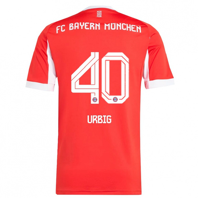 Danxen Men Jonas Urbig #40 Red White Home Jersey 2025/26 T-Shirt