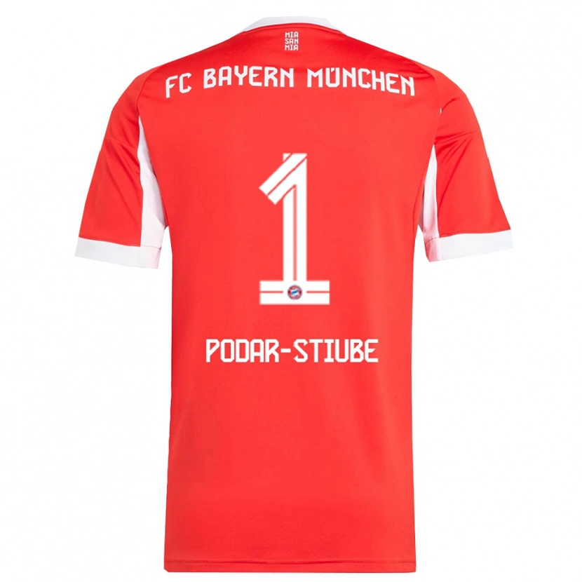 Danxen Men David Podar-Stiube #1 Red White Home Jersey 2025/26 T-Shirt