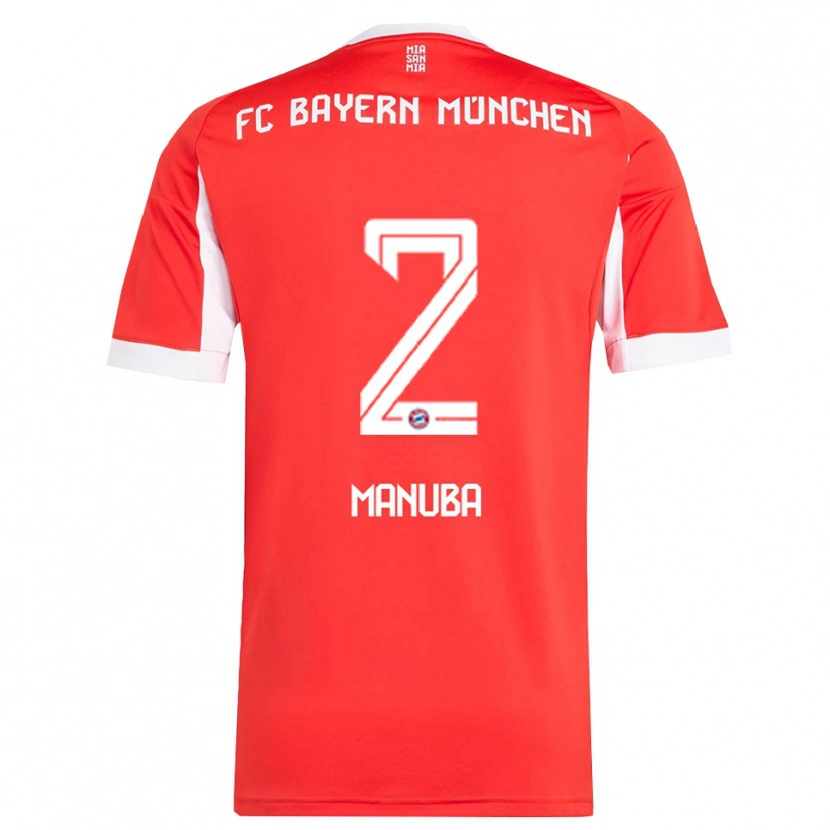 Danxen Men Vincent Manuba #2 Red White Home Jersey 2025/26 T-Shirt