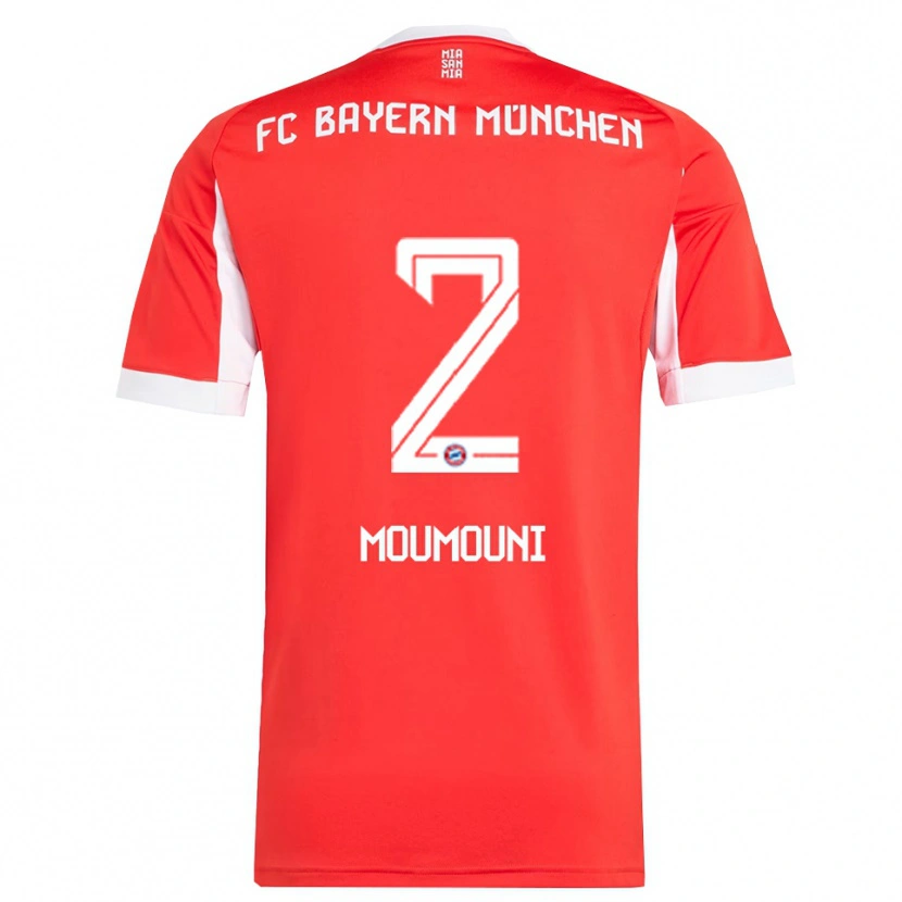 Danxen Men Rayan Moumouni #2 Red White Home Jersey 2025/26 T-Shirt