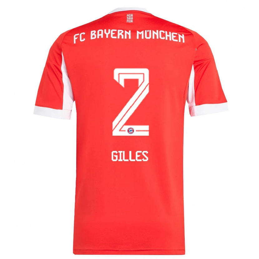 Danxen Men Vanessa Gilles #2 Red White Home Jersey 2025/26 T-Shirt