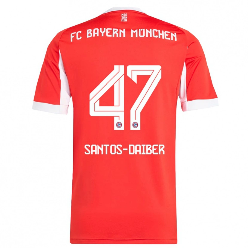 Danxen Men David Santos Daiber #47 Red White Home Jersey 2025/26 T-Shirt