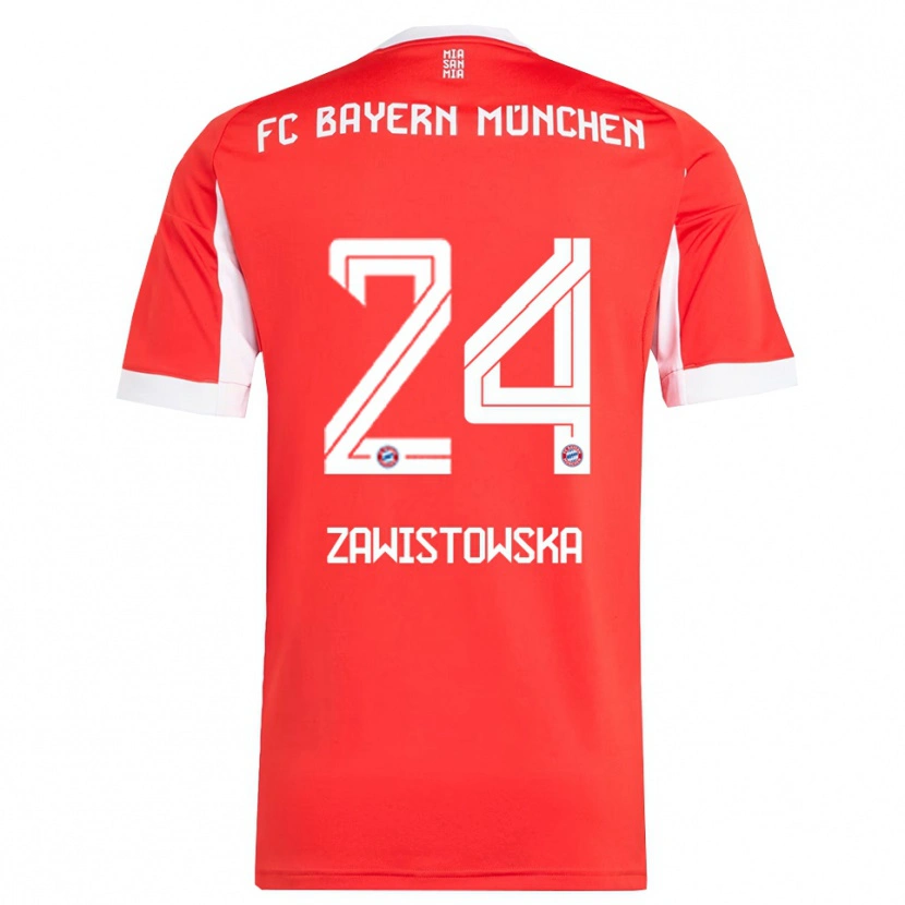 Danxen Men Weronika Zawistowska #24 Red White Home Jersey 2025/26 T-Shirt