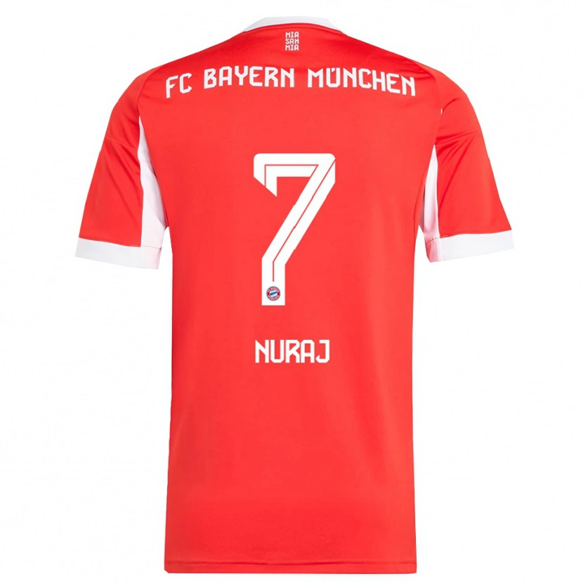 Danxen Men Skender Nuraj #7 Red White Home Jersey 2025/26 T-Shirt