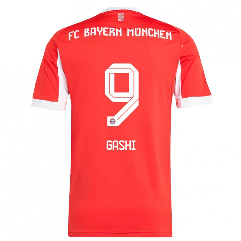 Danxen Men Yll Gashi #9 Red White Home Jersey 2025/26 T-Shirt