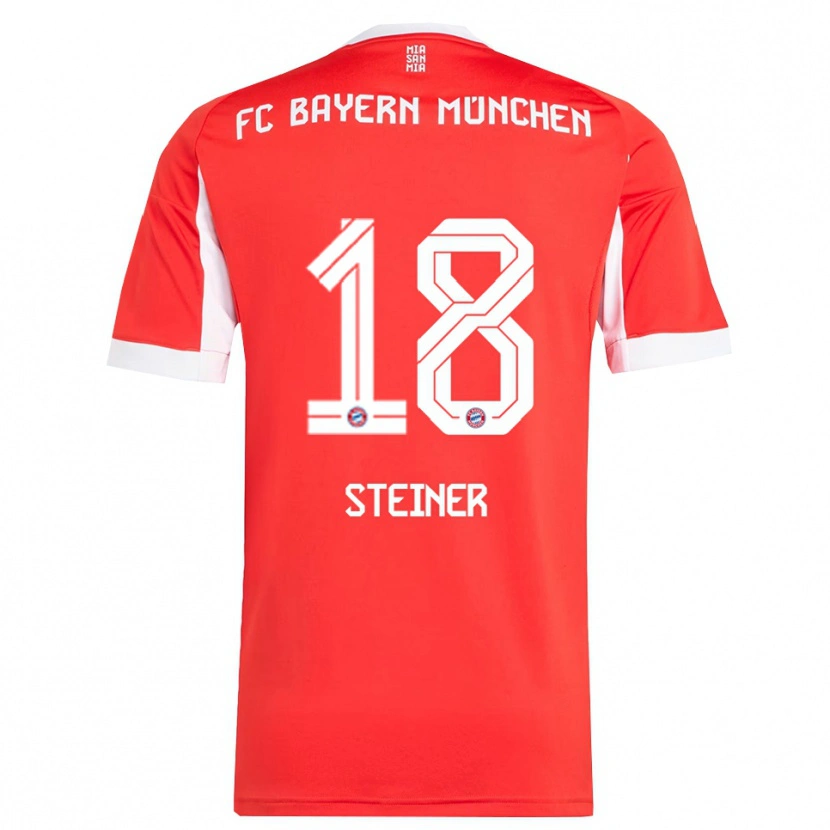 Danxen Men Michael Steiner #18 Red White Home Jersey 2025/26 T-Shirt