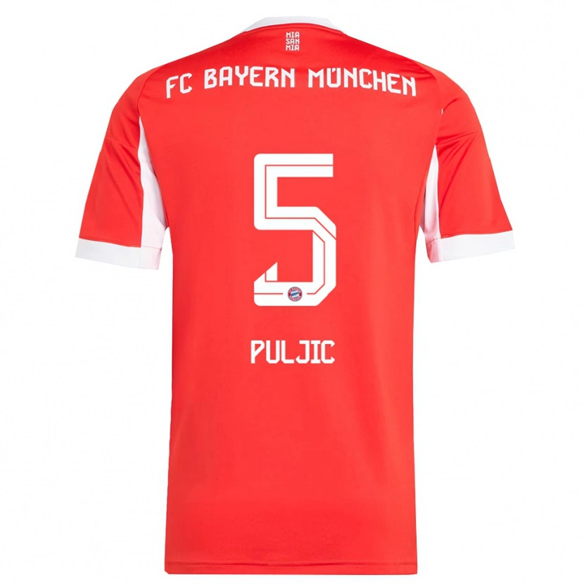 Danxen Men Ljubo Puljic #5 Red White Home Jersey 2025/26 T-Shirt