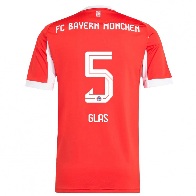 Danxen Men Hanna Glas #5 Red White Home Jersey 2025/26 T-Shirt
