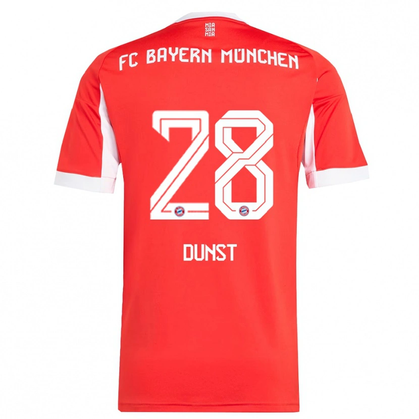 Danxen Men Barbara Dunst #28 Red White Home Jersey 2025/26 T-Shirt