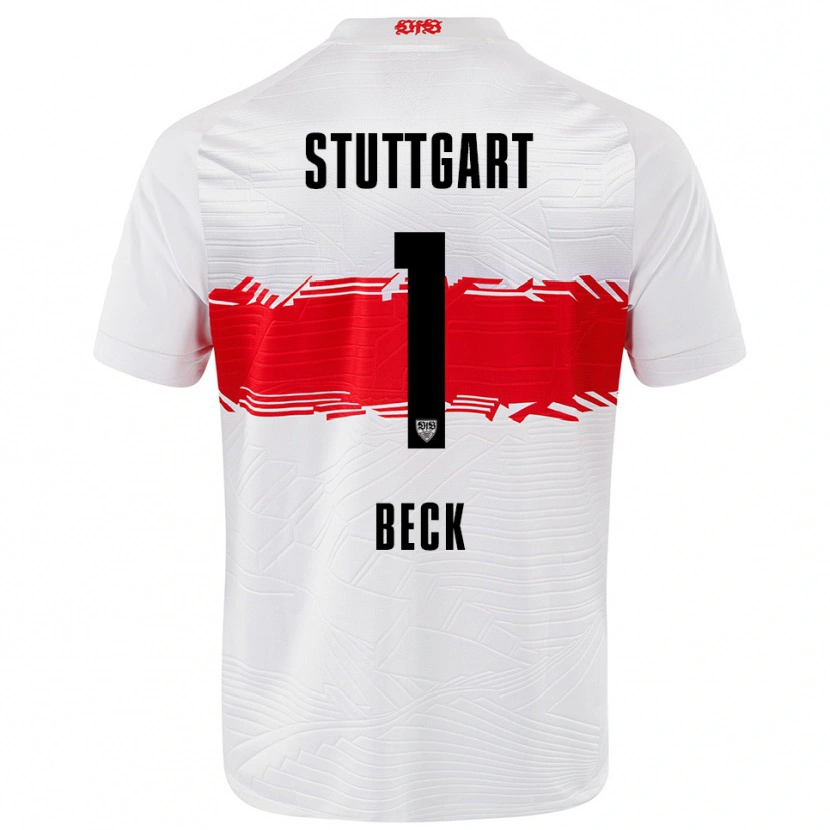 Danxen Men Kiara Beck #1 White Red Home Jersey 2025/26 T-Shirt