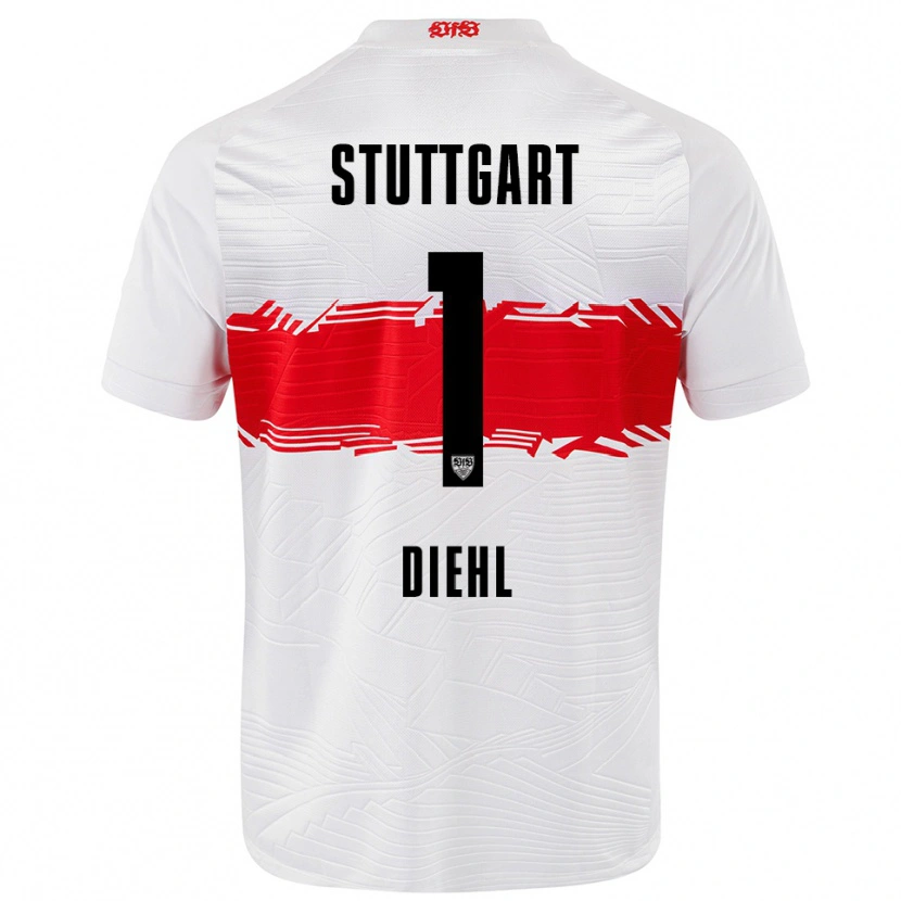 Danxen Men Vanessa Diehl #1 White Red Home Jersey 2025/26 T-Shirt