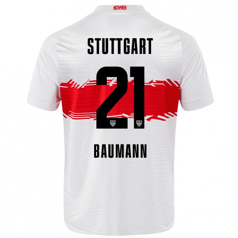 Danxen Men Katharina Baumann #21 White Red Home Jersey 2025/26 T-Shirt