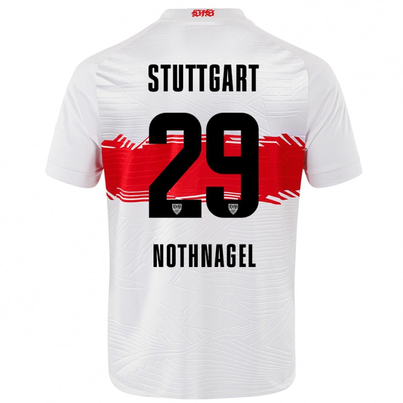 Danxen Men Dominik Nothnagel #29 White Red Home Jersey 2025/26 T-Shirt