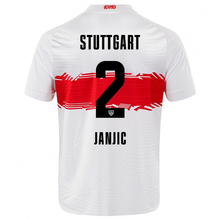 Danxen Men Antonijo Janjic #2 White Red Home Jersey 2025/26 T-Shirt