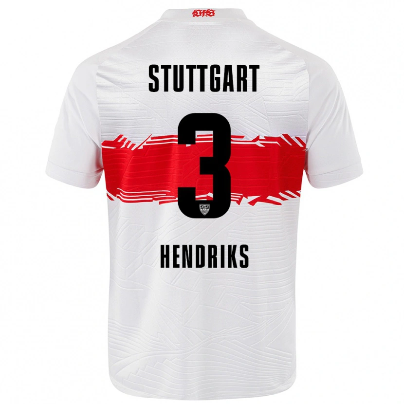 Danxen Men Ramon Hendriks #3 White Red Home Jersey 2025/26 T-Shirt