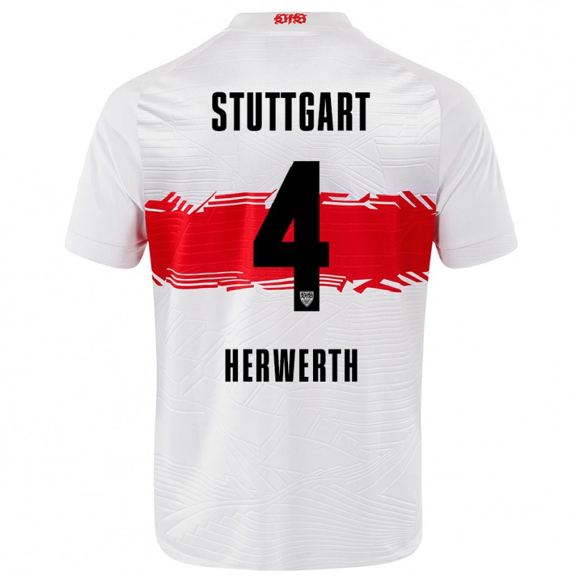 Danxen Men Maximilian Herwerth #4 White Red Home Jersey 2025/26 T-Shirt