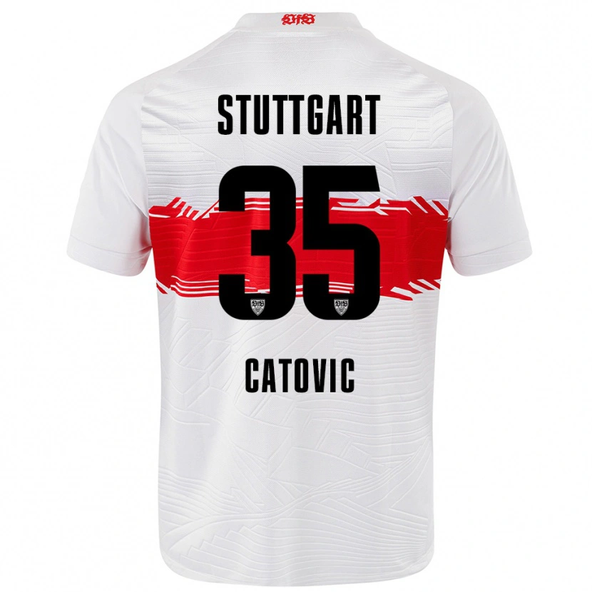 Danxen Men Mirza Catovic #35 White Red Home Jersey 2025/26 T-Shirt
