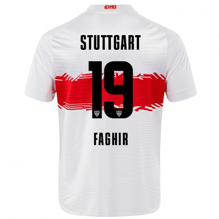 Danxen Men Wahid Faghir #19 White Red Home Jersey 2025/26 T-Shirt