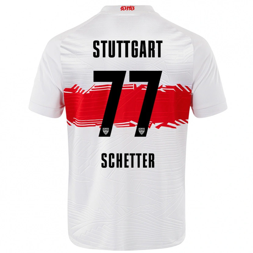 Danxen Men Leonie Schetter #77 White Red Home Jersey 2025/26 T-Shirt